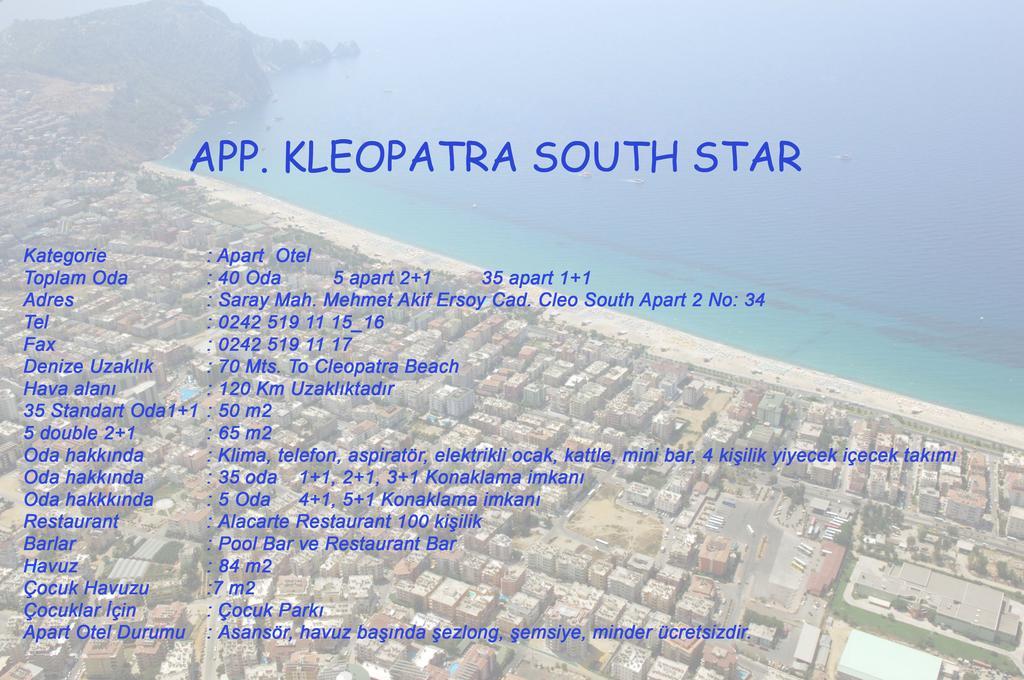 Kleopatra South Star Apart Alanya Esterno foto